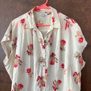 Madewell Print Short Sleeve Button Up Shirt